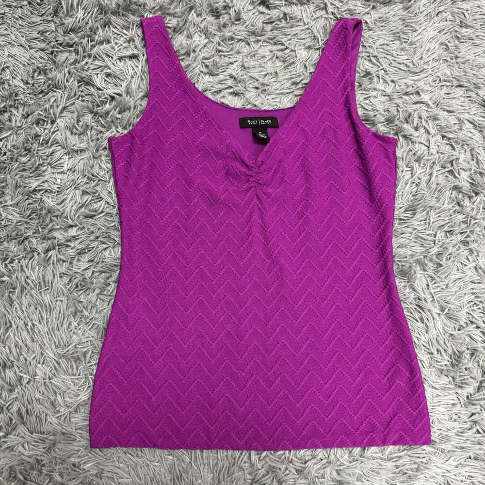 White House Black Market Purple Sleeveless Knit Tank